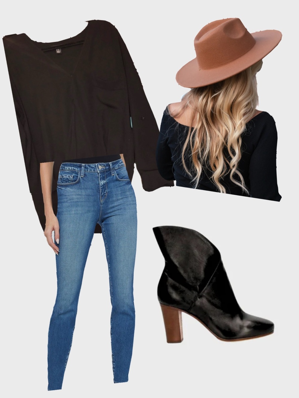 Vintage circa 2012/2013 Forever 21 Black High-Low Blouse, Size medium
